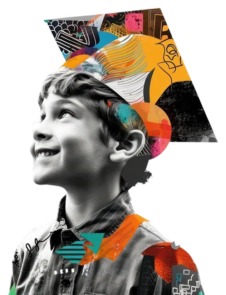 Garoto representando ensino acadêmico